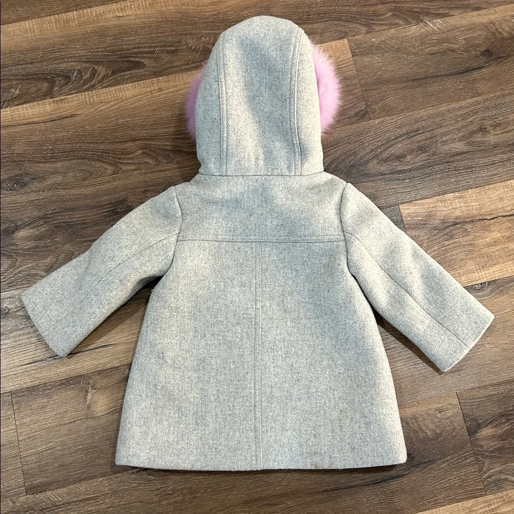Crewcuts by J Crew Chateau Parka Jacket. Zip and button gray/cream/lavender sz 2